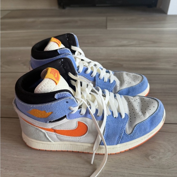Nike High-Top Sneakers Blue Orange White - Picture 3 of 7